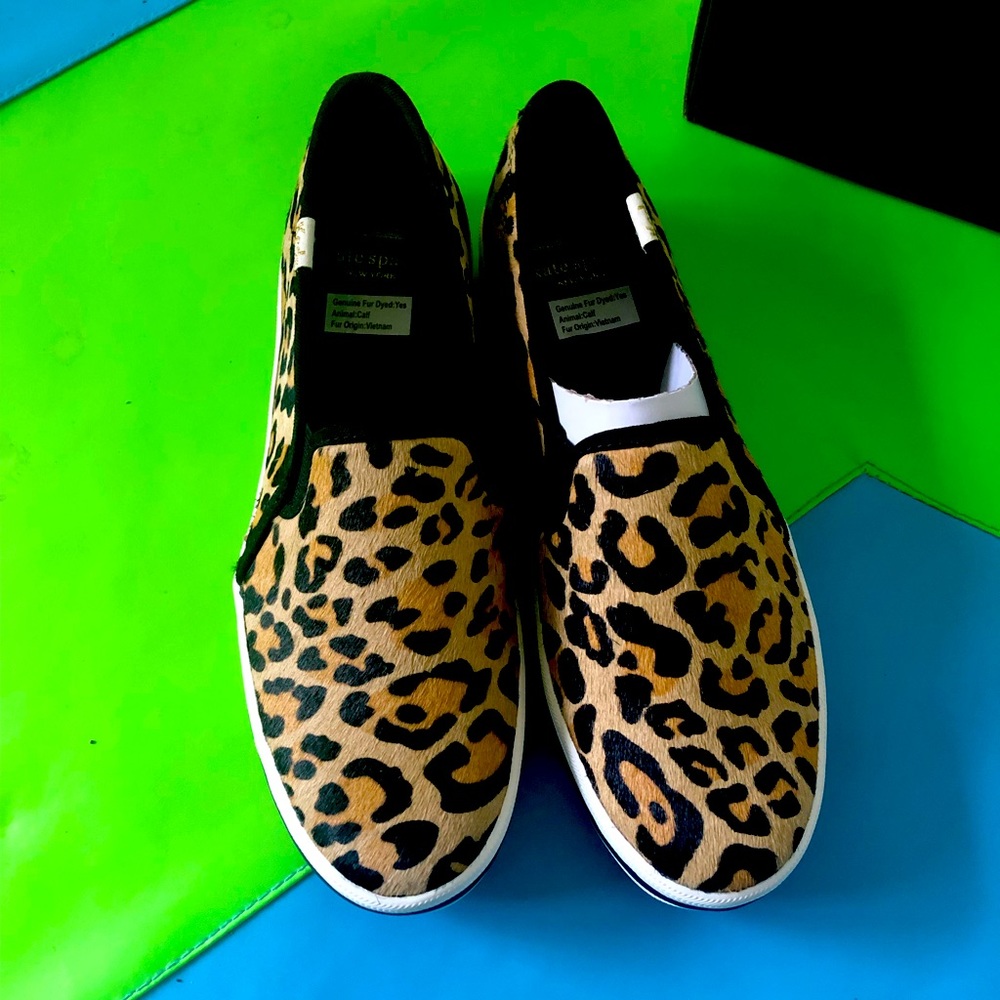 Keds x Kate Spade Double Decker Slip-On Sneaker - Tan Pony Hair